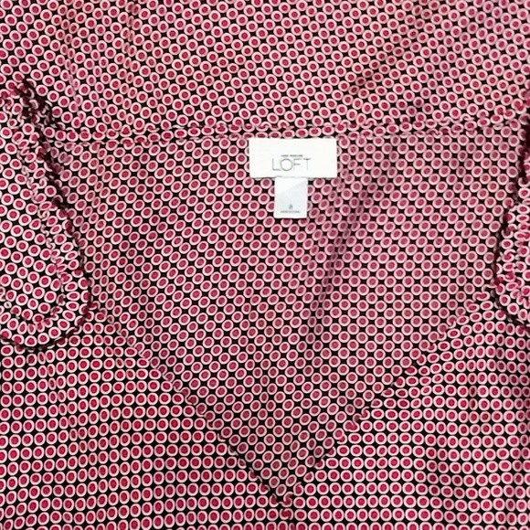 Ann Taylor Loft circle ruffle top sz 8 *J - Picture 5 of 6